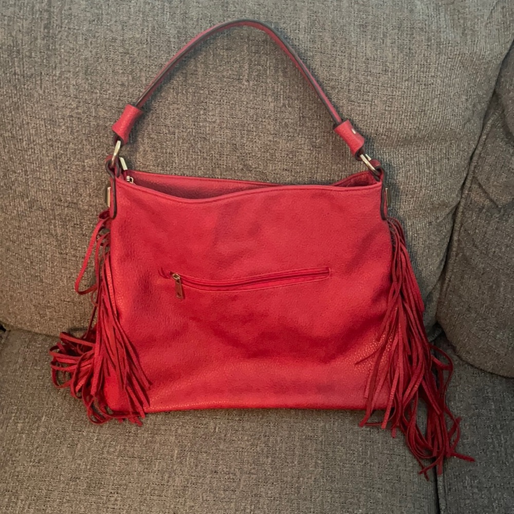 Red purse.